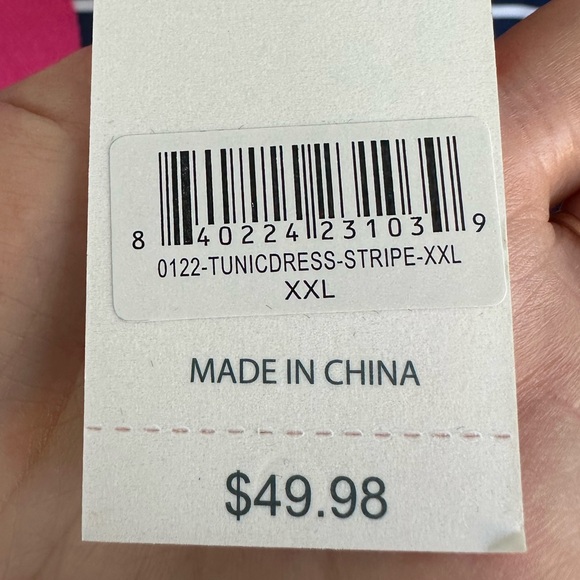Simply Southern Stripe Tunic Dress by XXL Midi Sleeveless V Neck XXL NWT - Picture 9 of 11